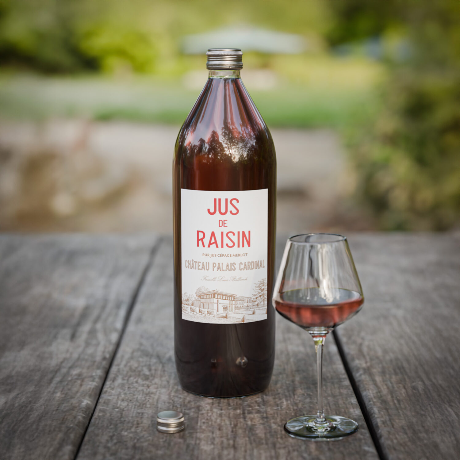 Jus de raisin 100% Merlot – Château Palais Cardinal - 1L – Image 3