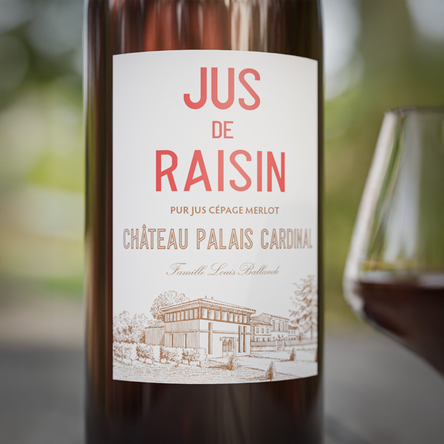 Jus de raisin 100% Merlot – Château Palais Cardinal - 1L – Image 4