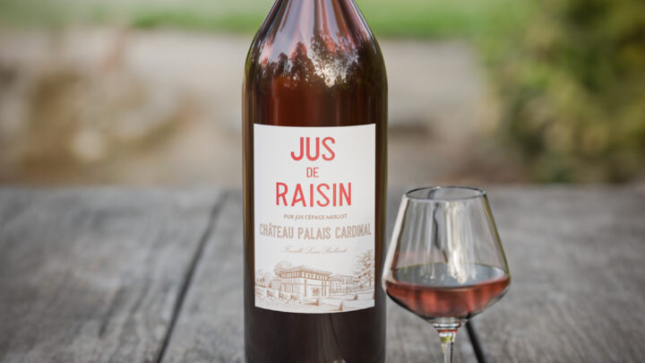 Jus de raisin 100 % Merlot du Château Palais Cardinal
